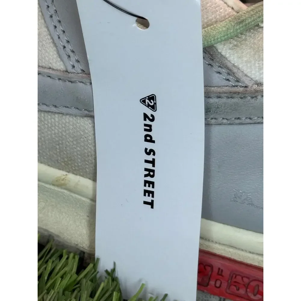 Nike X Off-White Dunk Low DM1602-108 Athletic Sneaker Mens 9.5 White Leather Gym